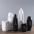 1pc Minimalism Abstract Head Shape Ceramic Vase