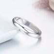 990 Pure Sterling Silver D Shape Thick Band Rings For Women