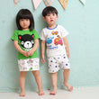 2Pcs Cotton T-Shirt+Striped Pants Suits