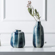1pc Indigo Blue Ceramic Vase