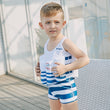 Baby Boys Swimsuits One Piece with Life Vest