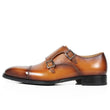 Handmade Mans Patina Double Monk Strap Dress Shoes