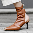 Pointed Toe Lace-up Gladiator Boots