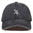 Washed spaceman embroidery baseball cap