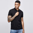 Men Polo-shirts (Cotton; Solid Black)
