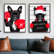 Nordic Style Boxing Dog Canvas Art