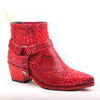 Snake Skin Pointy Toe Women Ankle Boots