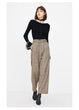 Women's autumn new high waist plaid casual pants